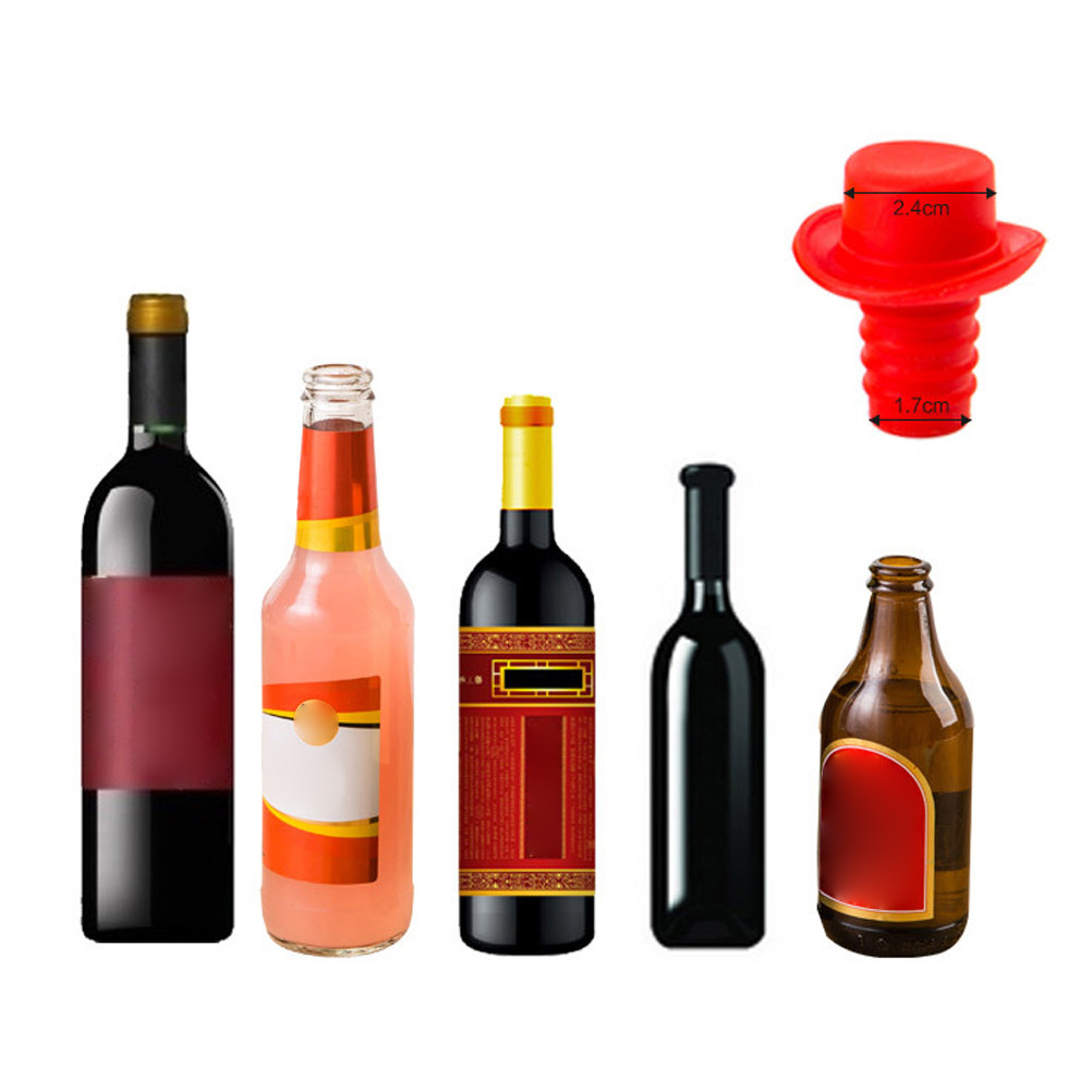 Wine Beer Hat - 5 szt. Silikonowe korki do butelek