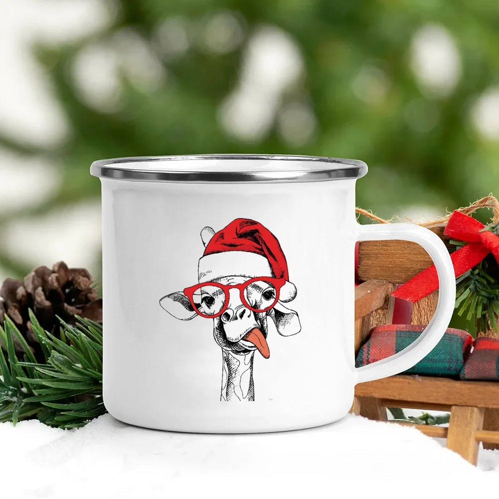 Wine Beer Hat - Uchwyt Emaliowane Kubki Santa Hat Animal