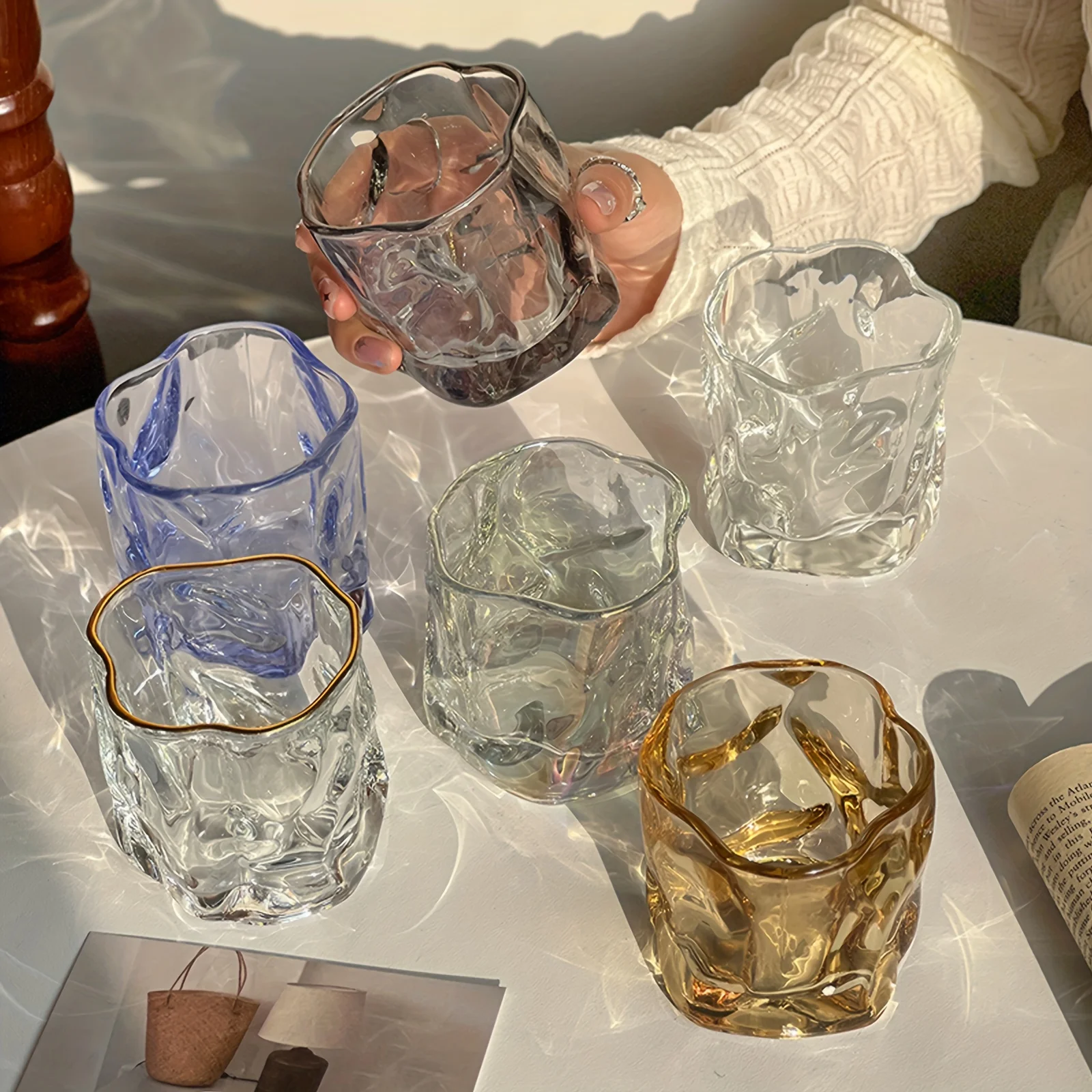 Wine Or Beer - Unikalny kieliszek do whisky Nieregularny przezroczysty