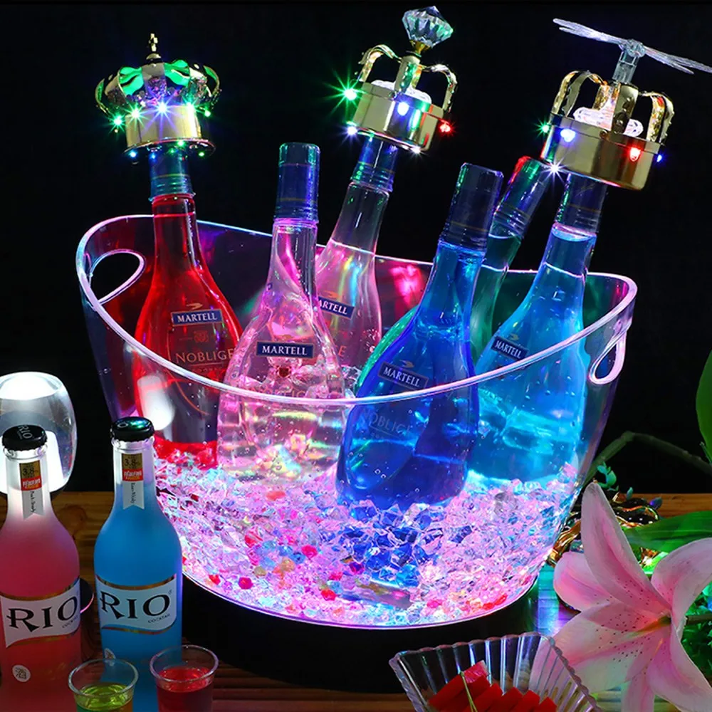 Beer Wine Up - 8L przezroczyste diody LED świecące wiadra