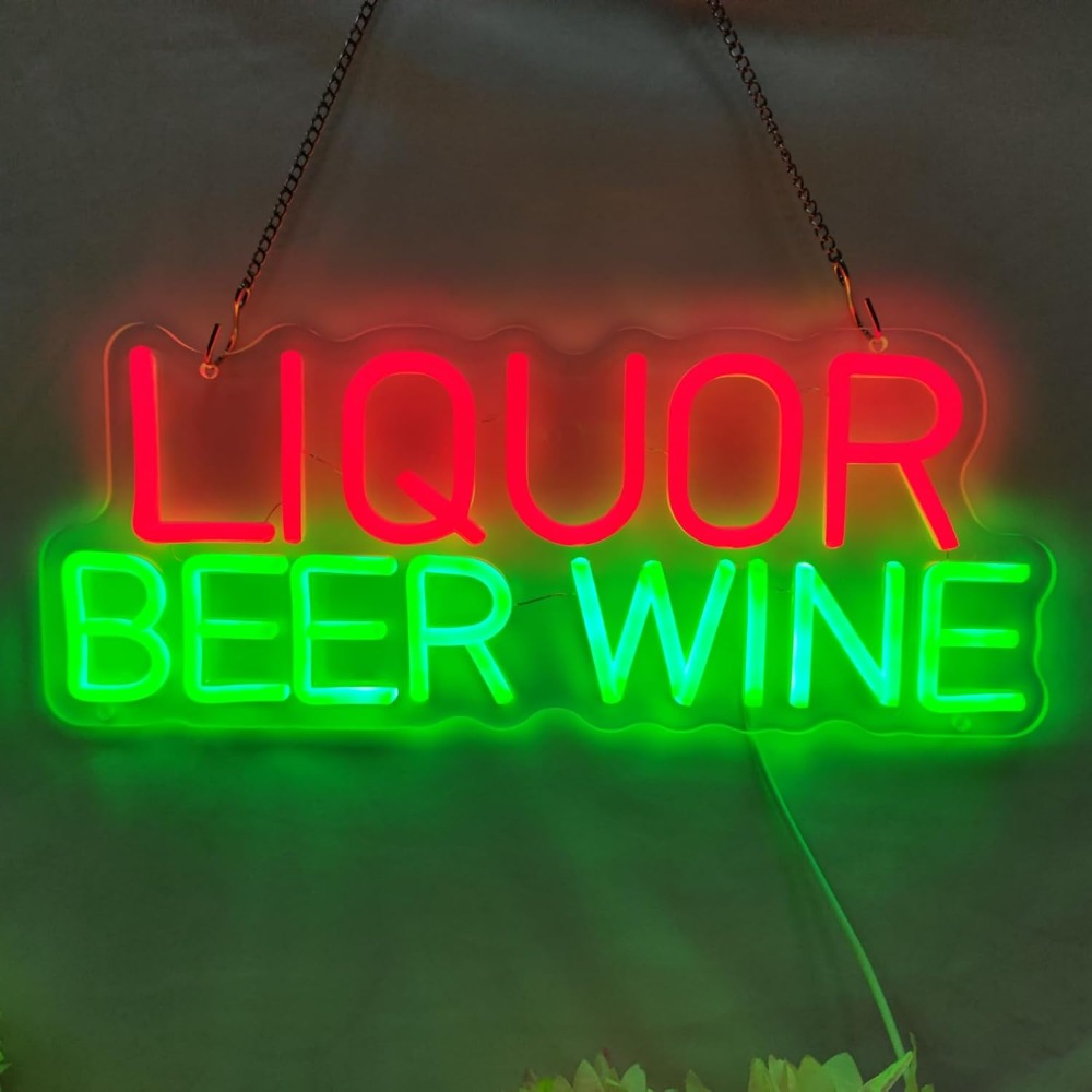 Neonowy znak LED na ścianę z m – Wine Beer Whiskey Year recenzja i cena